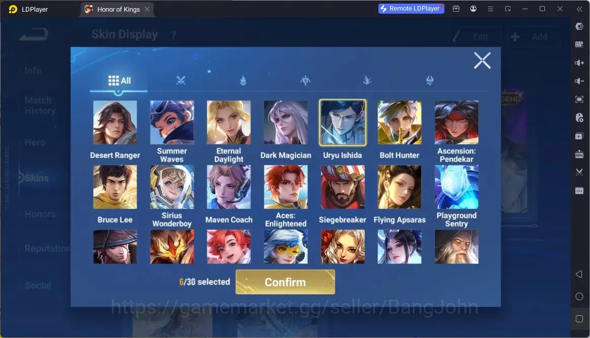 Honor of Kings Accounts Global |Precious Ultramen Mozi , LNY Da Qiao, Blea image 5