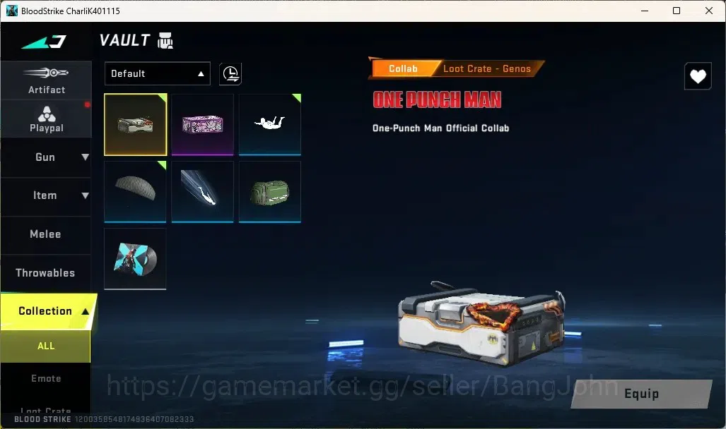 Blood Strike Accounts Others ASIA | 1 OPM Gun: MP5|1 OPM Loot Crate: Genos|1 Epic Name Changing Card|Check SS BS1985B 5
