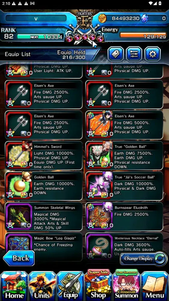 Grand Summoners Accounts End-Game Global|Rank 55|1 SP Art|16 Ascend+6 TW|(Emiya,Saitama,Fern,Jiji,Isliid HP,SS 12