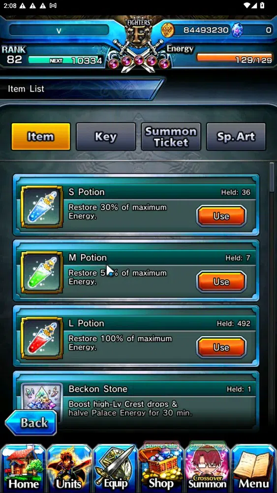 Grand Summoners Accounts End-Game Global|Rank 55|1 SP Art|16 Ascend+6 TW|(Emiya,Saitama,Fern,Jiji,Isliid HP,SS 6