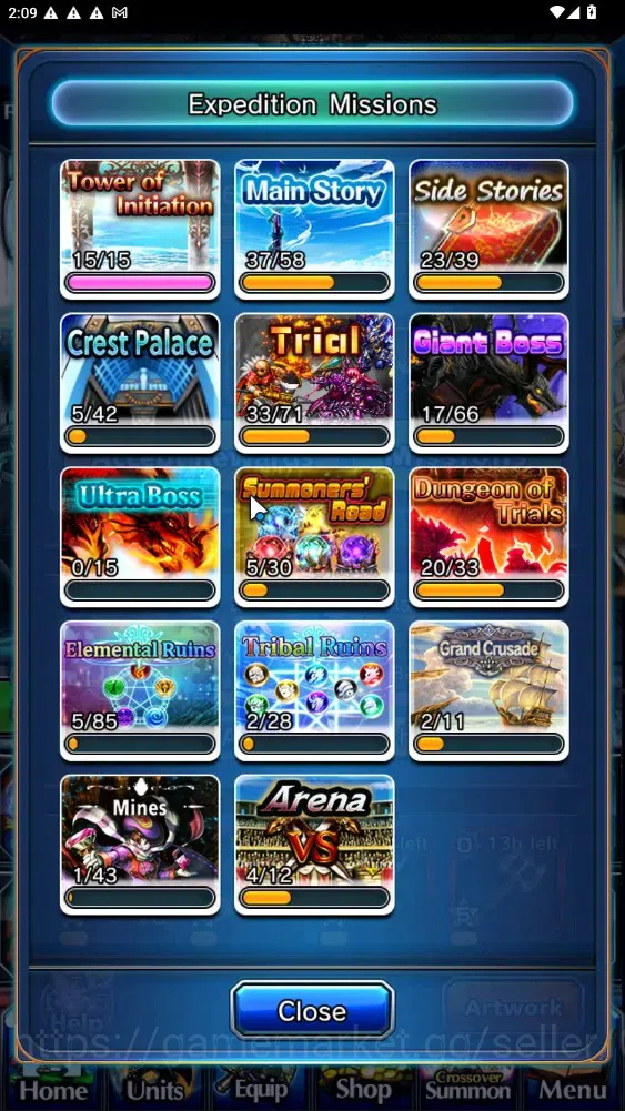 Grand Summoners Accounts End-Game Global|Rank 55|1 SP Art|16 Ascend+6 TW|(Emiya,Saitama,Fern,Jiji,Isliid HP,SS 8