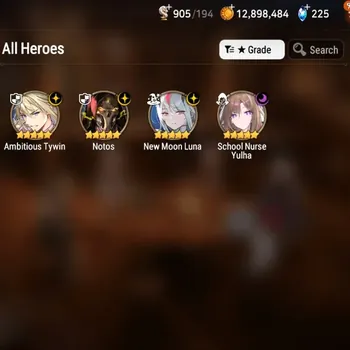 Epic Seven Accounts High-End Global UnVerif|Mor 12|4 ML(Notos,School NYulha,NM Luna,Ambitious)+Vivian,Landay,Etc|Poh+Bless