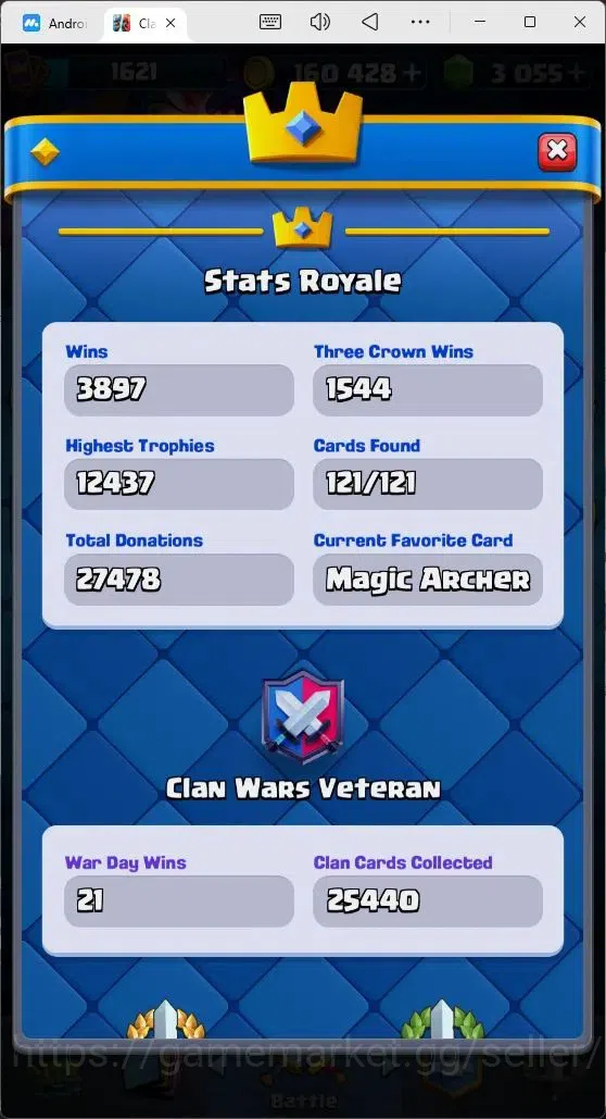 Clash Royale Accounts Mobile |Trophy 12239|7Max Hero Cards|10 EVO Cards| image 2