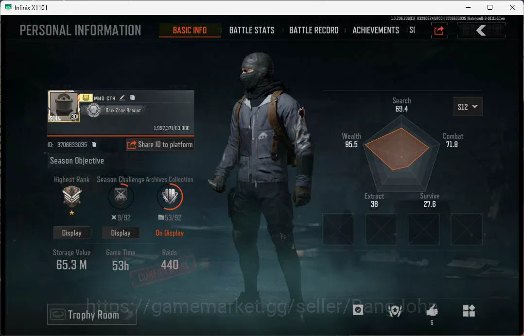 MOBILE| LV 30 | CV 65M | CV 29M | LR AR KO, VSS Degree HLC Tactical, More detail check SS AB073B Arena Breakout Others MOBILE| LV 30 | CV 65M | CV 29M | LR AR KO, VSS De image 1