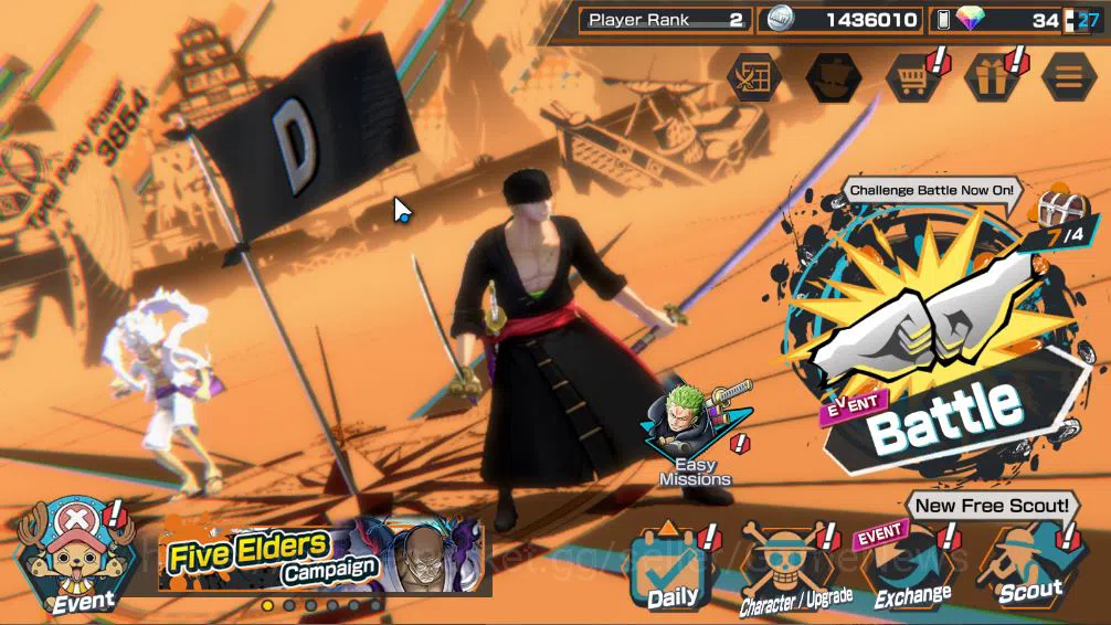 One Piece Bounty Rush Accounts Global|5 EX|5 Elder St.Saturn,G5 Monkey D.Luffy,BP image 1