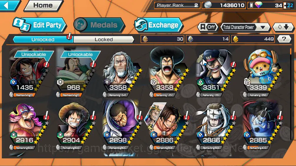 One Piece Bounty Rush Accounts Global|5 EX|5 Elder St.Saturn,G5 Monkey D.Luffy,BP image 4