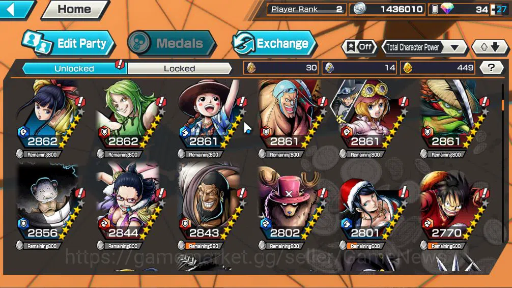 One Piece Bounty Rush Accounts Global|5 EX|5 Elder St.Saturn,G5 Monkey D.Luffy,BP image 5