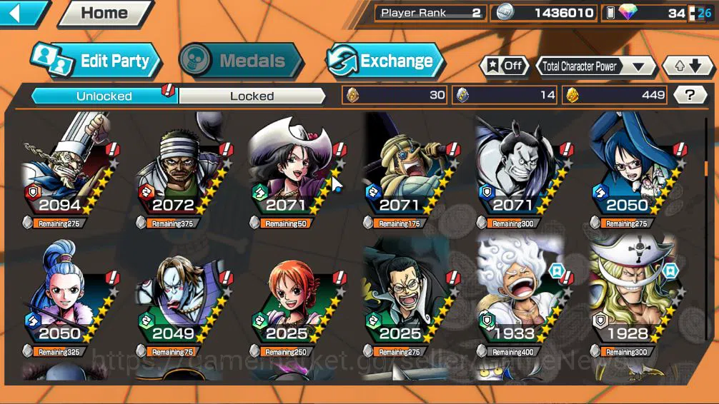 One Piece Bounty Rush Accounts Global|5 EX|5 Elder St.Saturn,G5 Monkey D.Luffy,BP image 6