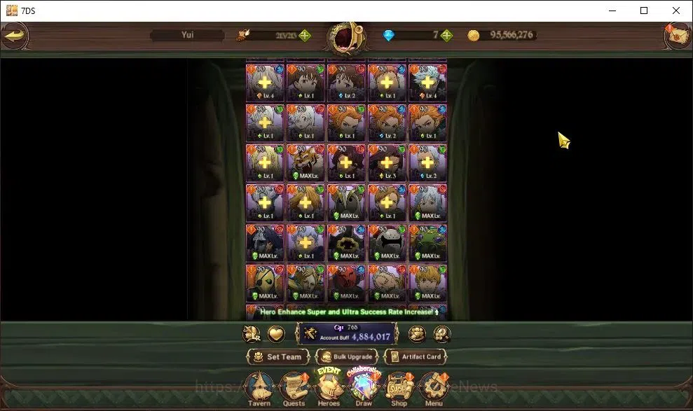 The Seven Deadly Sins: Grand Cross Accounts Endgame Global|4,8M CC|7 LR+11 10