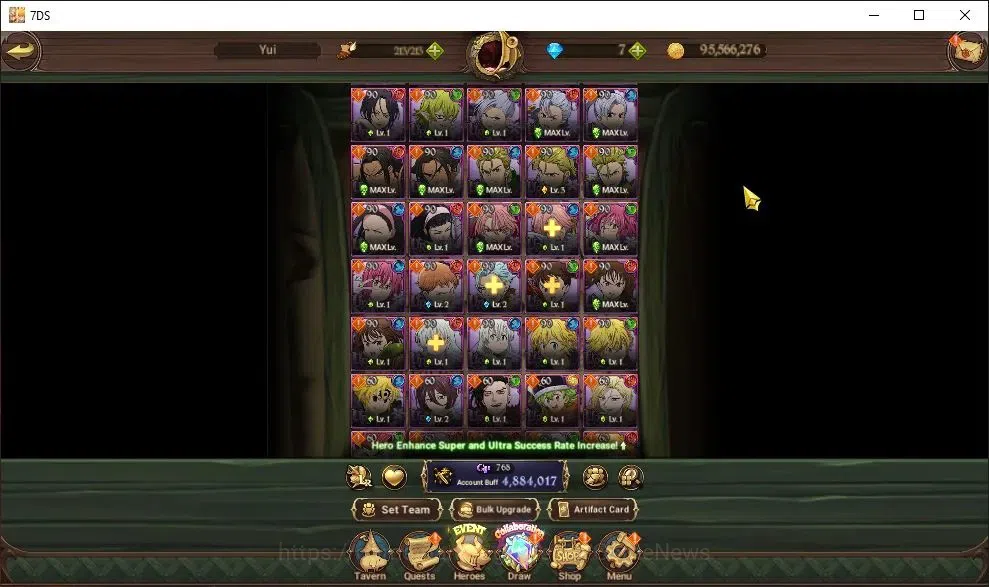 The Seven Deadly Sins: Grand Cross Accounts Endgame Global|4,8M CC|7 LR+11 11