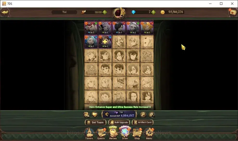 The Seven Deadly Sins: Grand Cross Accounts Endgame Global|4,8M CC|7 LR+11 12