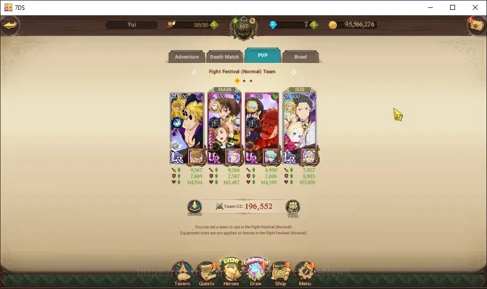 The Seven Deadly Sins: Grand Cross Accounts Endgame Global|4,8M CC|7 LR+11 14