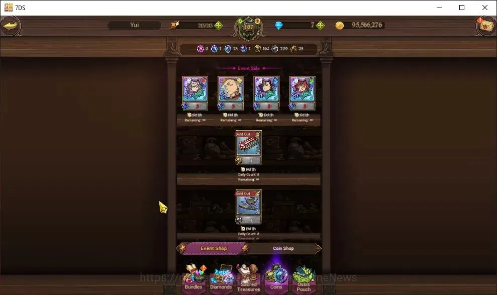 The Seven Deadly Sins: Grand Cross Accounts Endgame Global|4,8M CC|7 LR+11 16