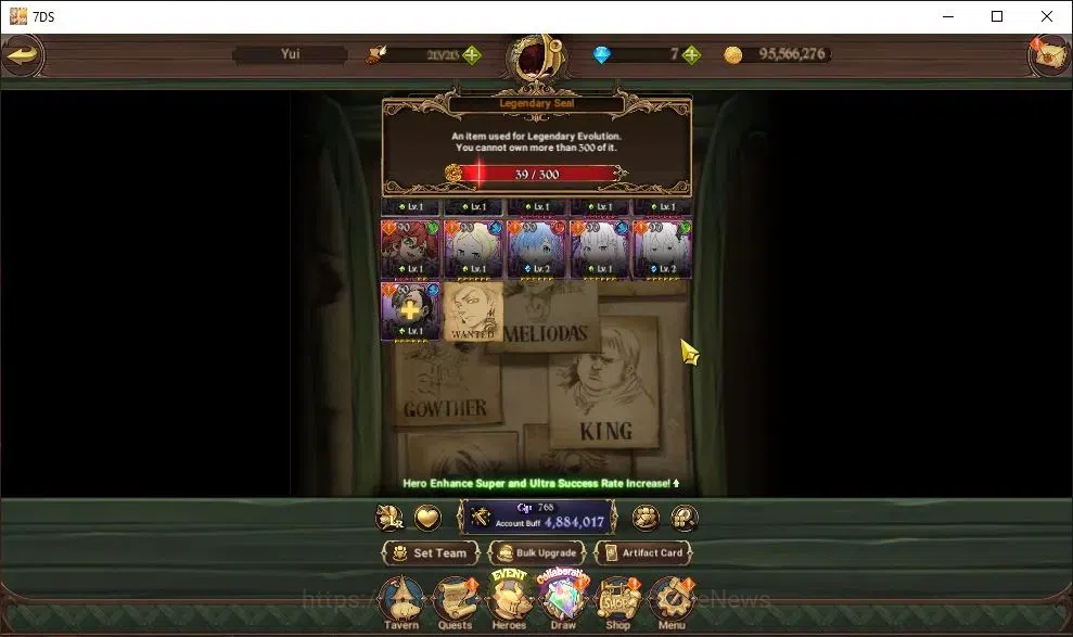 The Seven Deadly Sins: Grand Cross Accounts Endgame Global|4,8M CC|7 LR+11 4