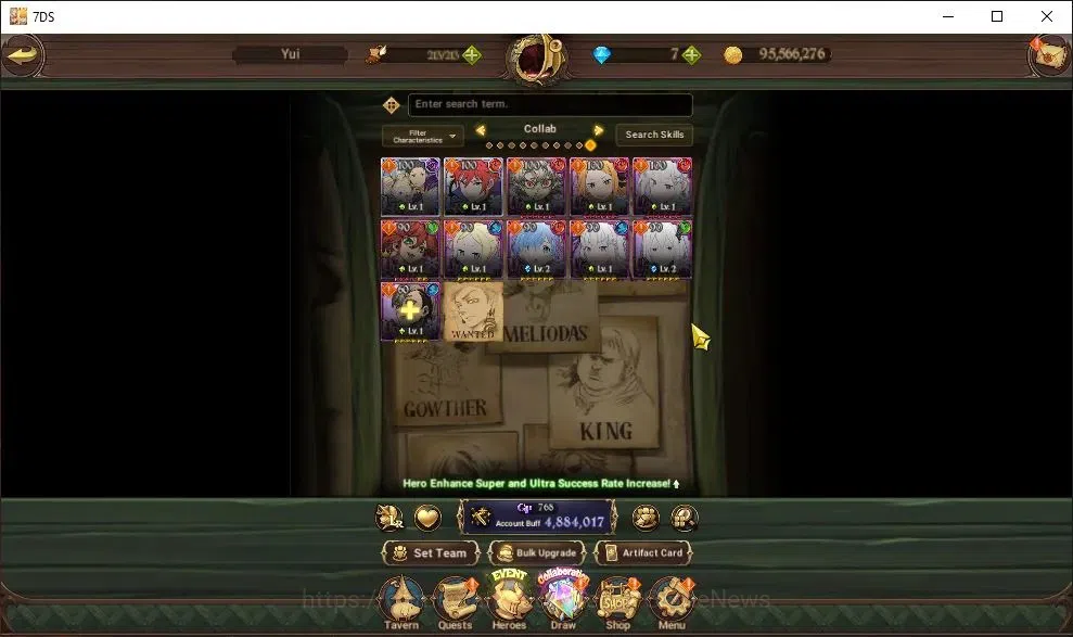 The Seven Deadly Sins: Grand Cross Accounts Endgame Global|4,8M CC|7 LR+11 5