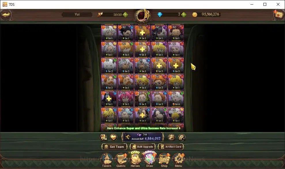 The Seven Deadly Sins: Grand Cross Accounts Endgame Global|4,8M CC|7 LR+11 8