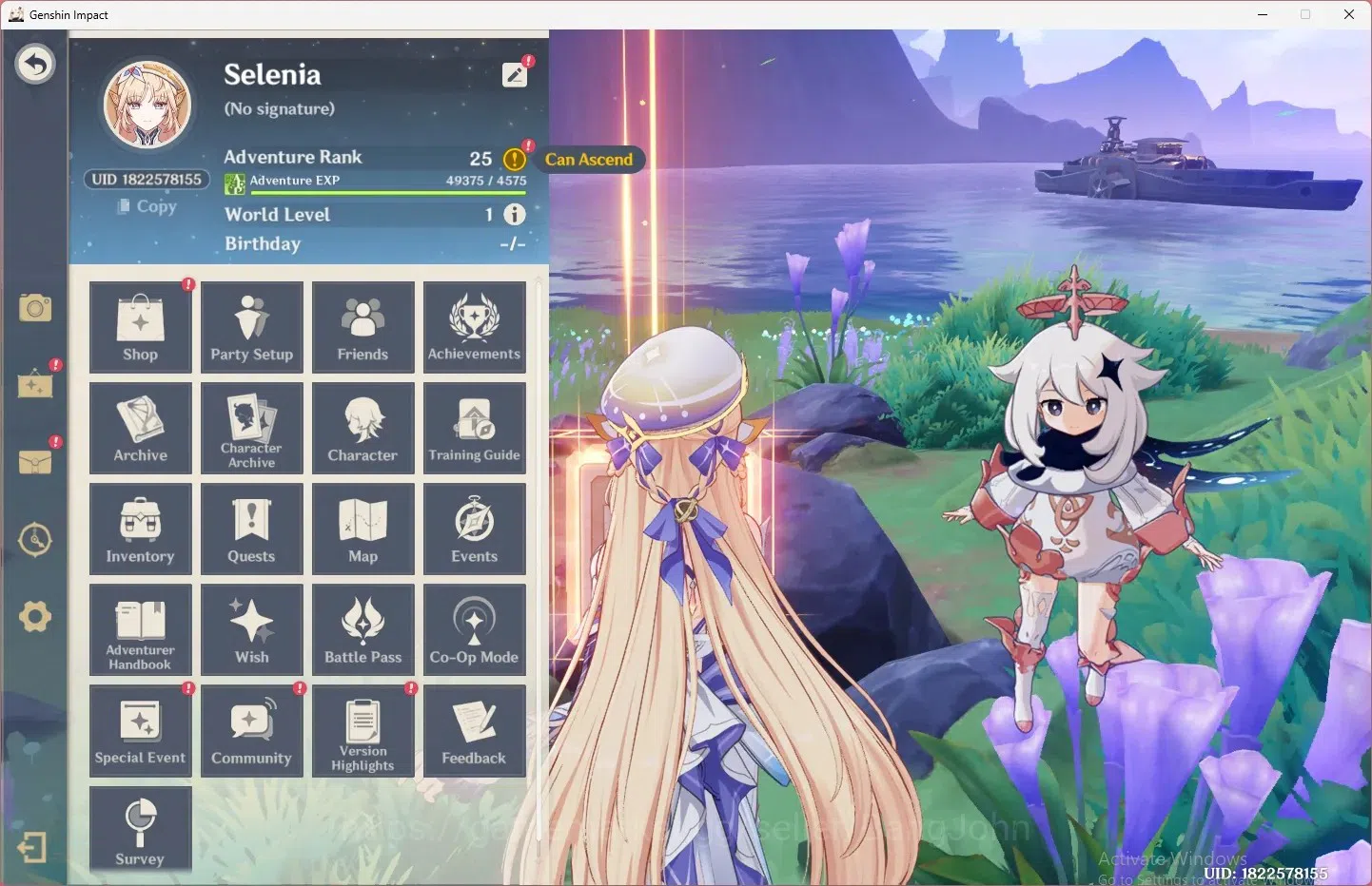 Genshin Impact Accounts Starter ASIA | AR 25 | 1 Limit + 3 Charstd | Limit (Nicole) |STD (Qiqi, Keqing, Dehya) | MC Female 1