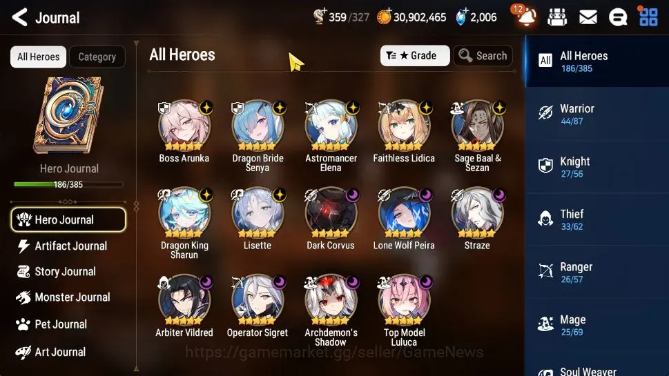 Epic Seven Accounts High-End GLOBAL UnVerif|14 ML(BArunka,Lisette,AB Vidlred,Straze,etc)+AUBE,Aram,Ivana,etc|206MM+4,7K 1