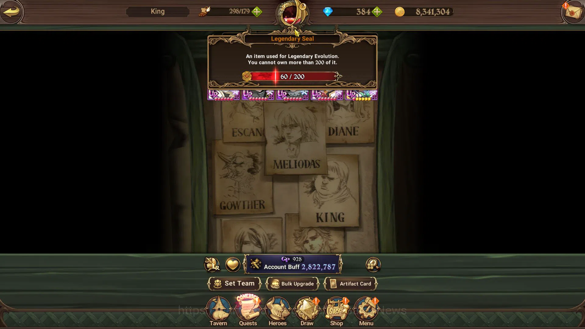 The Seven Deadly Sins: Grand Cross Accounts Midgame Global|2,8M CC|60 L seal|384 DM|4 UR+Collab 2