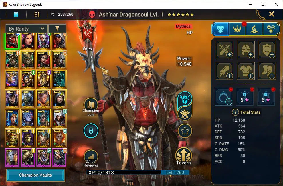 Raid: Shadow Legends Accounts Lv6 776K Power|1 Mythic(Ashnar)+23 Legendary(Ninja image 3