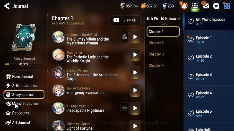 Epic Seven Accounts Global Unverif|3ML(JKise,ROLight,CCharles)+Sez,Fen image 7