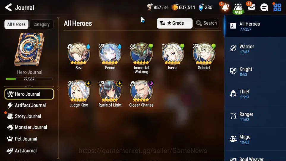 Epic Seven Accounts Global Unverif|3ML(JKise,ROLight,CCharles)+Sez,Fen image 9