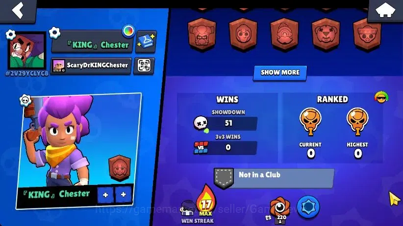 Brawl Stars Accounts 1010 Trophy|50 Gem|19 Brawlers 4 Max Lvl [Charlie, image 2