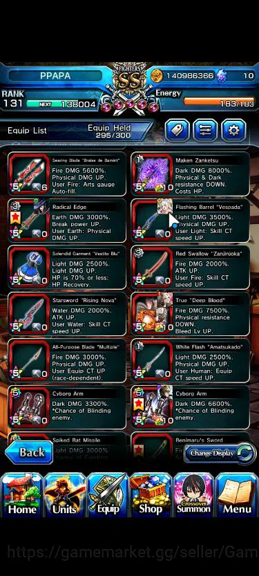 Grand Summoners Accounts Mid-Game Global|Rank 131|1 Sp Art+24 Ascend+6 TW|[Saitama 140 12