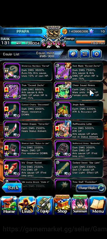 Grand Summoners Accounts Mid-Game Global|Rank 131|1 Sp Art+24 Ascend+6 TW|[Saitama 140 16
