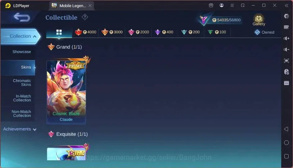 Mobile Legends: Bang Bang Accounts Global|Hero 132|Skin 259|Renowned|Prime Claude|Col image 11