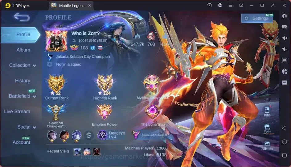 Mobile Legends: Bang Bang Accounts Global|Hero 132|Skin 259|Renowned|Prime Claude|Col image 16