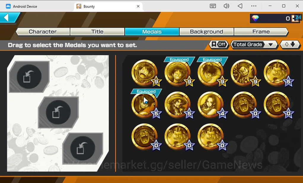 One Piece Bounty Rush Accounts Mid-Tier Global|4 EX|BP Kuzan,T4E Marshall D Teach,Seraphim SSnake,GP Gol D 4