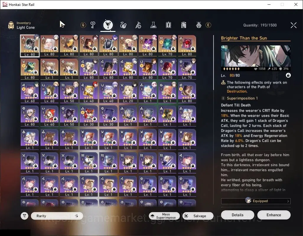 Honkai Star Rail Accounts America|TL 70|15 Limited|[Acheron,Aventurine,Arche image 8