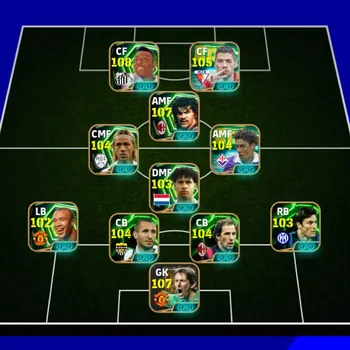 eFootball Accounts Meta Player Max power 3240 Pele Brazil x gullit power x Van der sar x Guti x Suarez x Rui Kosta