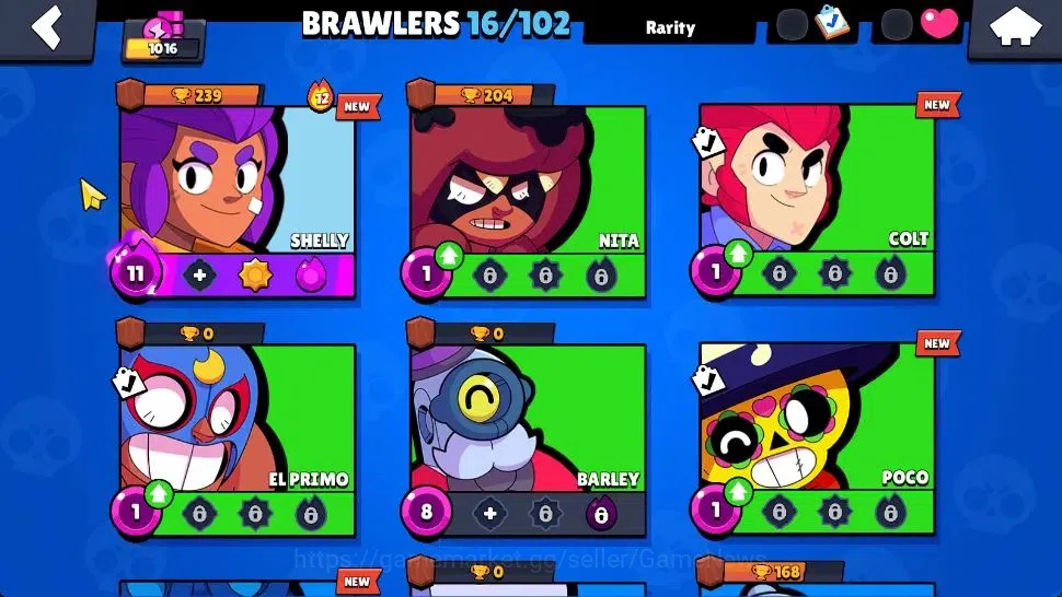 Brawl Stars Accounts 1016 Trophy | 16 Brawlers 2 Max Lv (Shelly, Crow) image 7