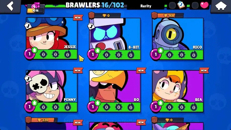 Brawl Stars Accounts 1016 Trophy | 16 Brawlers 2 Max Lv (Shelly, Crow) image 8