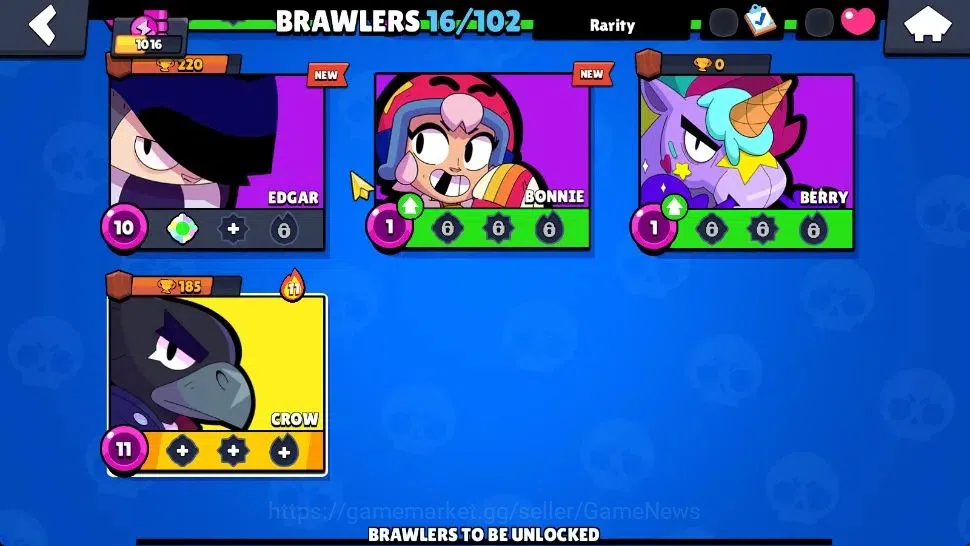 Brawl Stars Accounts 1016 Trophy | 16 Brawlers 2 Max Lv (Shelly, Crow) image 9