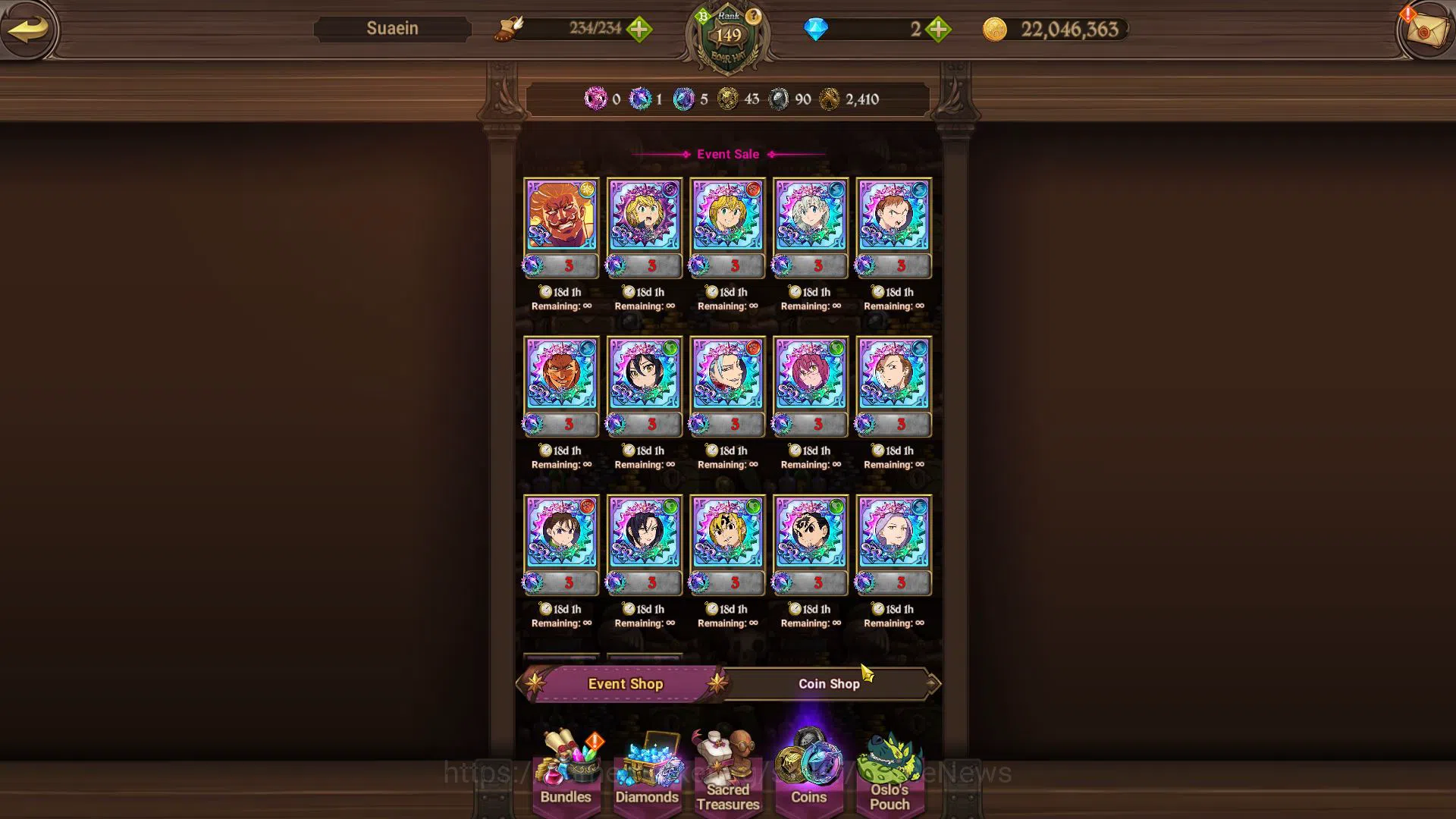 The Seven Deadly Sins: Grand Cross Accounts Asia|10,4M CC|7 LR+13 UR+Many Collab|Escanor6/6,Mi image 16