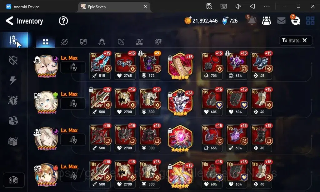 Epic Seven Accounts GLOBAL Unverif|NewEra|6 ML(Rhianna and Luciella,Mo image 11