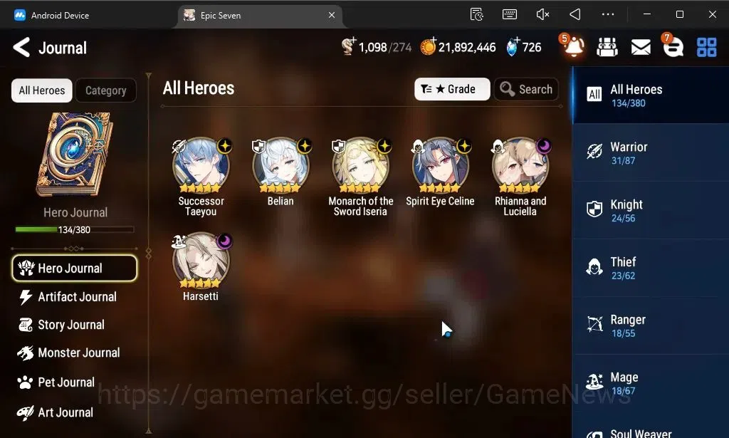 Epic Seven Accounts GLOBAL Unverif|NewEra|6 ML(Rhianna and Luciella,Mo image 6