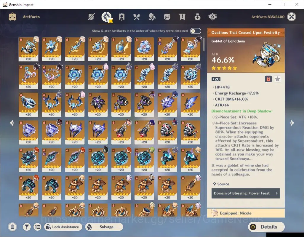 Genshin Impact Accounts ASIA|AR 60|PremTeam NeuvilC2,Raiden+Sign,Mavu|3k P image 20