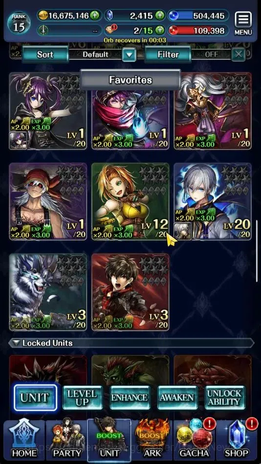 Last Cloudia Accounts GLOBAL|Rank15|BraveFrontier+Slime(G TilithA3,FG Va image 3