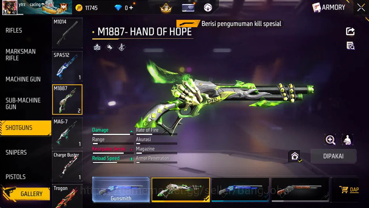 Free Fire Accounts Indonesia, Vault 46, SG lumut, bundle sukuna jjk, image 13