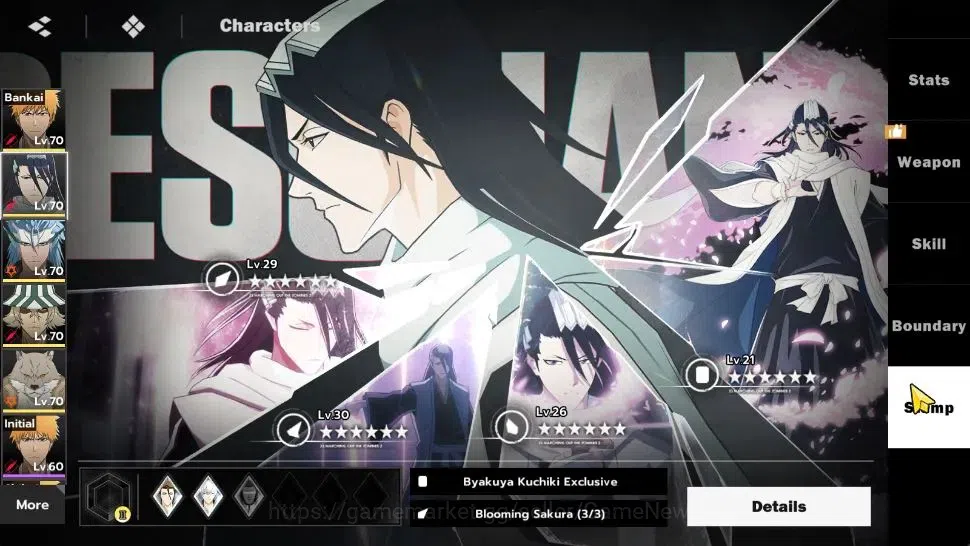 BLEACH: Soul Resonance Accounts NuverseSEA LV 59|8 SSR [(Grimjow,IchigoB2,ByakuyaB image 10