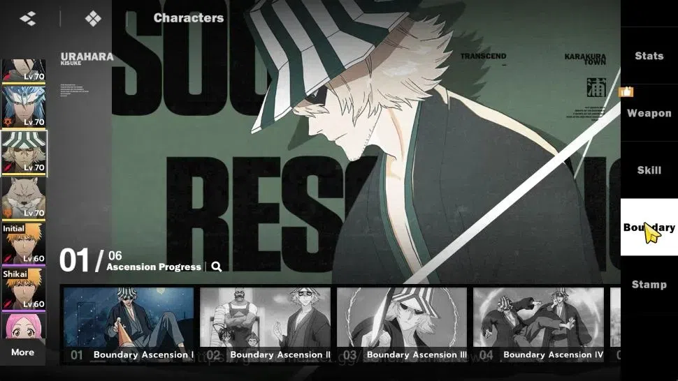 BLEACH: Soul Resonance Accounts NuverseSEA LV 59|8 SSR [(Grimjow,IchigoB2,ByakuyaB image 16