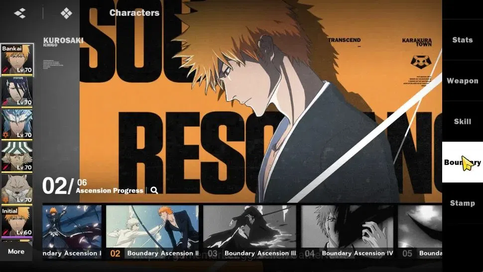 BLEACH: Soul Resonance Accounts NuverseSEA LV 59|8 SSR [(Grimjow,IchigoB2,ByakuyaB image 5