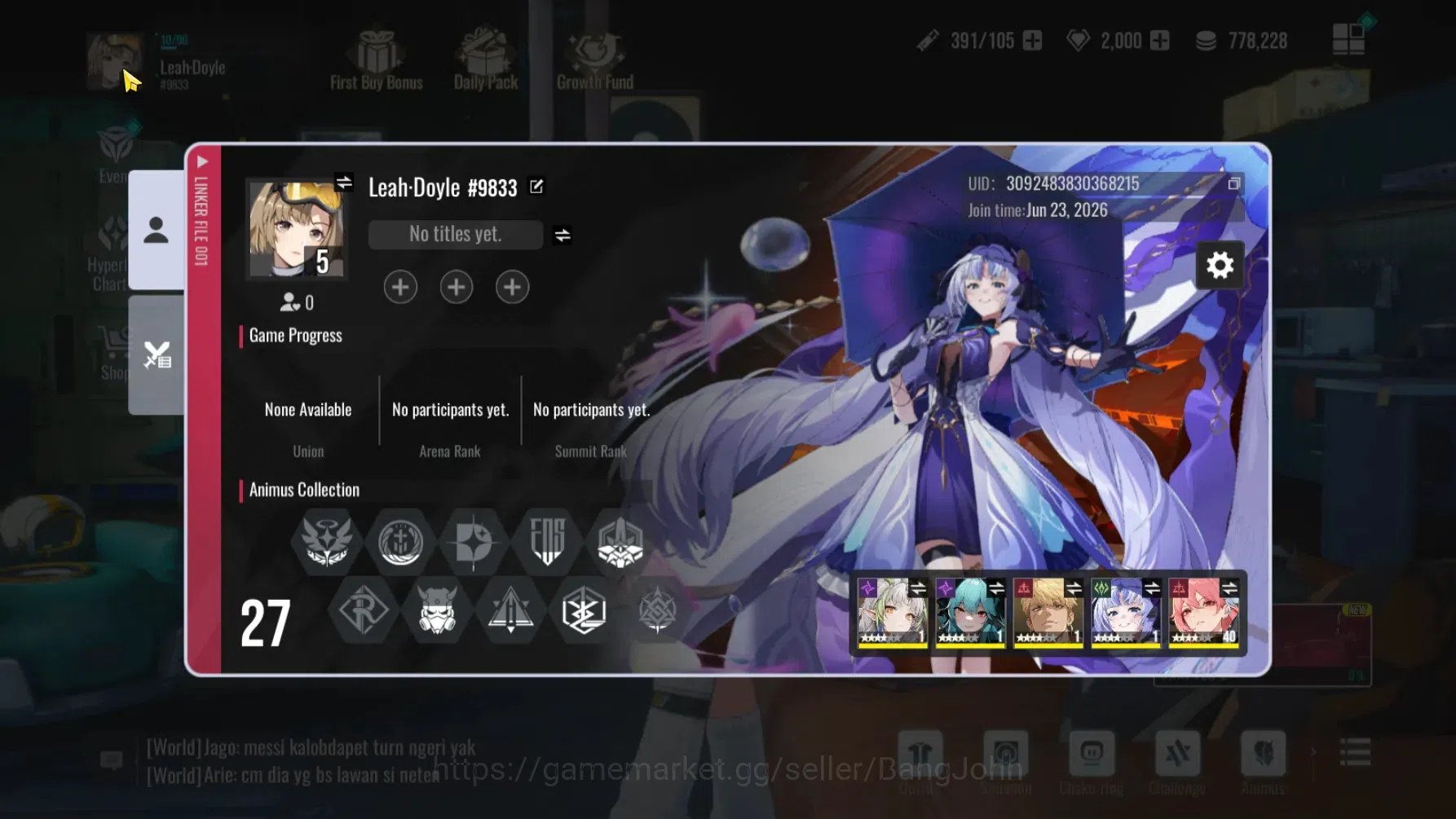 Etheria: Restart Accounts GLOBAL | Starter Lvl 5 | 5 SSR Char | MC Female | image 14