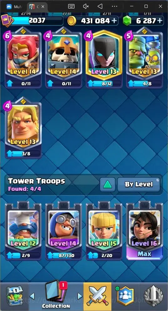 Clash Royale Accounts Global |CL 2037|KTL 16 |Trophy 394|121 Cards|35 Ma image 20
