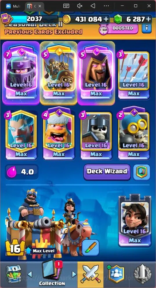 Clash Royale Accounts Global |CL 2037|KTL 16 |Trophy 394|121 Cards|35 Ma image 6