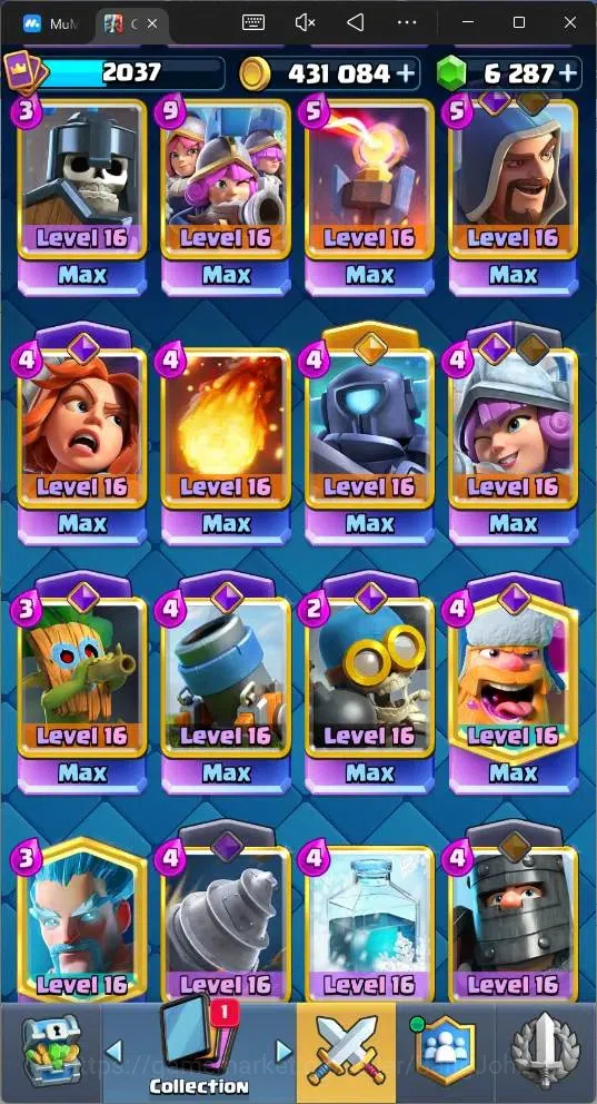 Clash Royale Accounts Global |CL 2037|KTL 16 |Trophy 394|121 Cards|35 Ma image 9